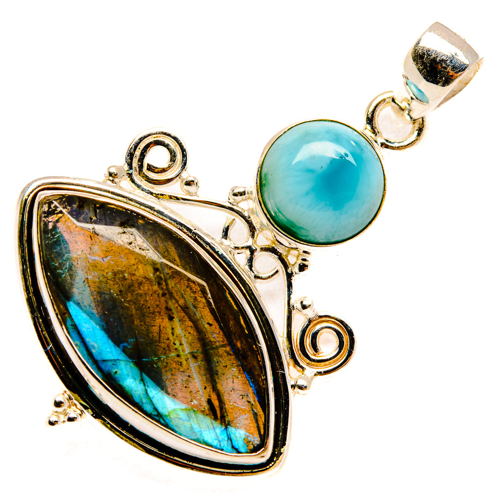 Labradorite Pendants handcrafted by Ana Silver Co - PD27235 - Photo 2