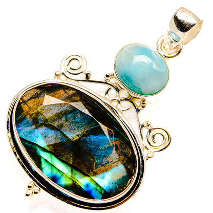 Labradorite Pendants handcrafted by Ana Silver Co - PD27237 - Photo 2