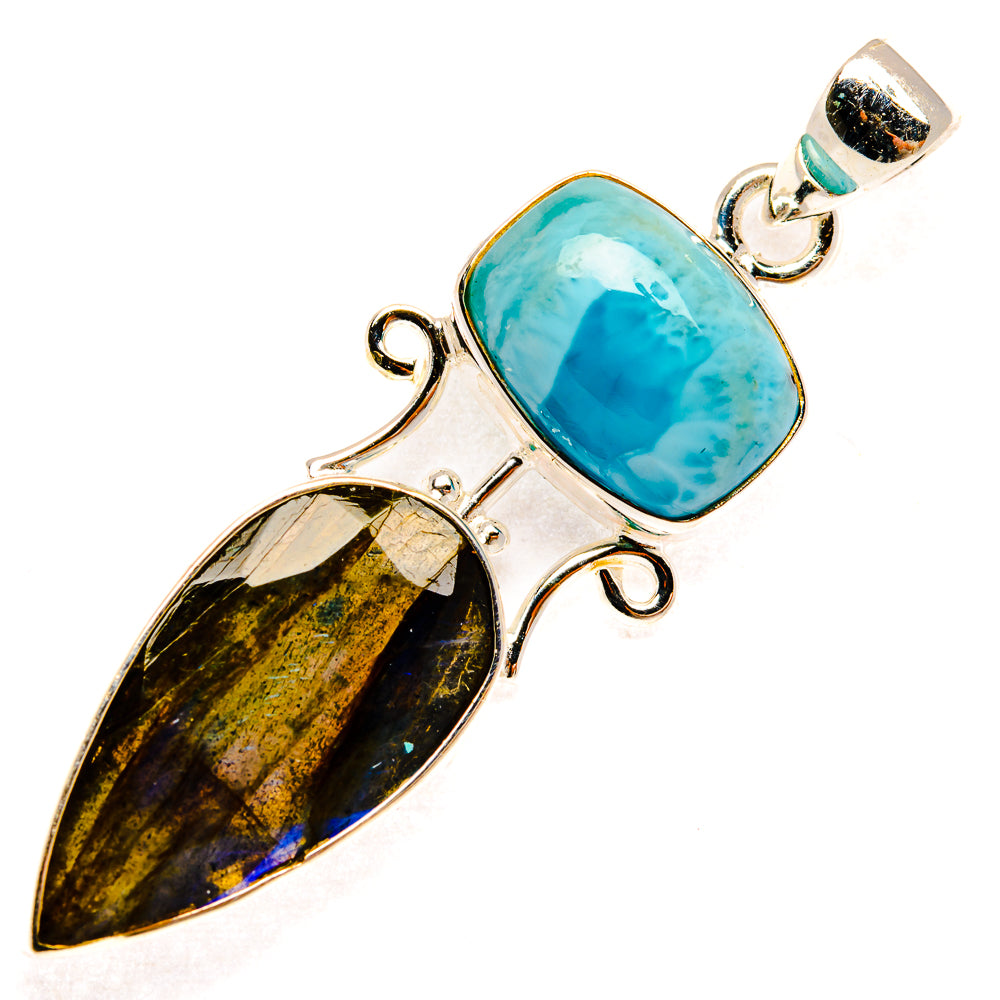 Labradorite Pendants handcrafted by Ana Silver Co - PD27239 - Photo 2