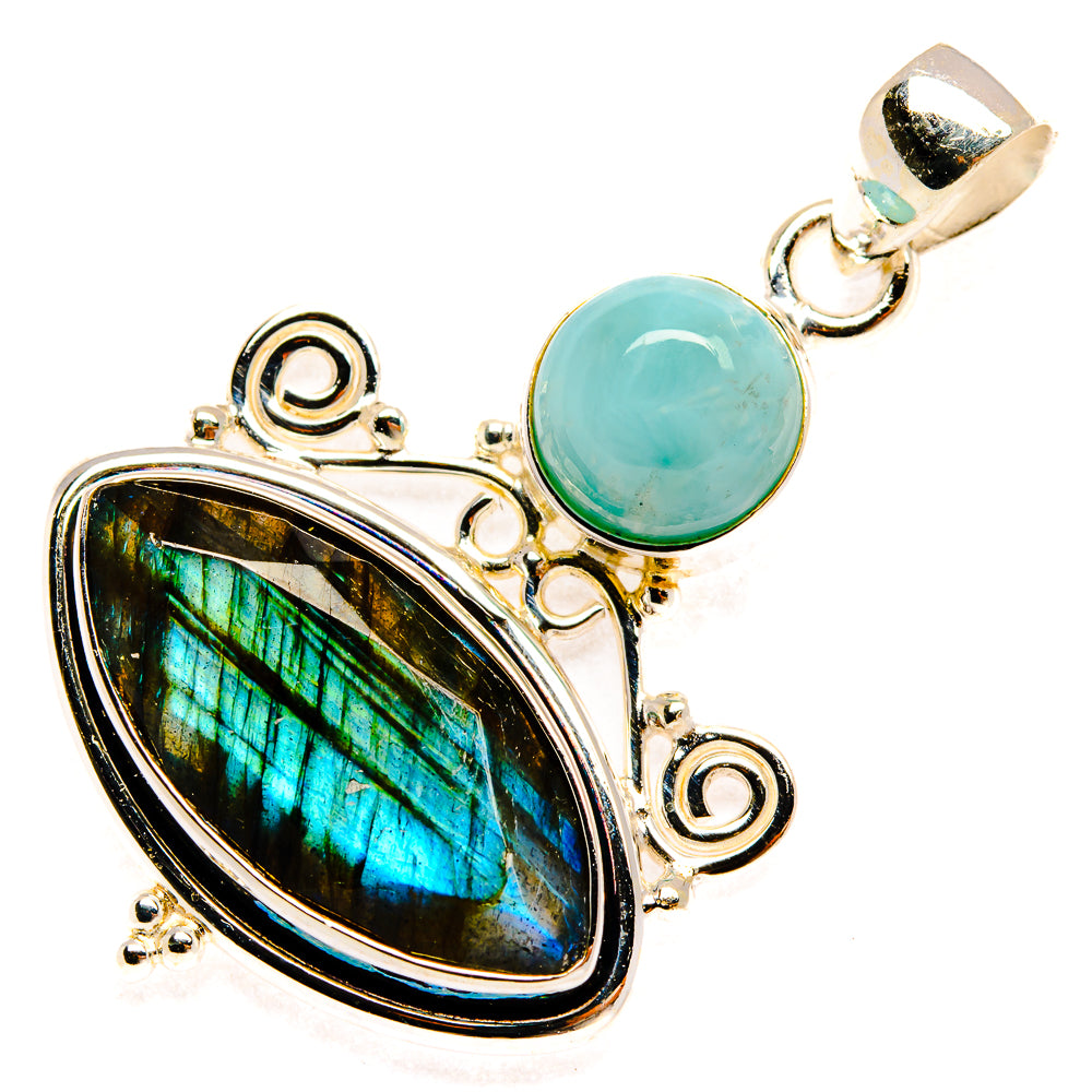 Labradorite Pendants handcrafted by Ana Silver Co - PD27241 - Photo 2