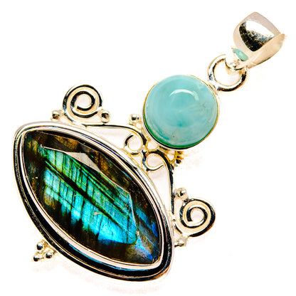 Labradorite Pendants handcrafted by Ana Silver Co - PD27241 - Photo 2