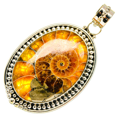 Ammonite Fossil Pendants handcrafted by Ana Silver Co - PD27253 - Photo 2
