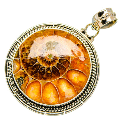 Ammonite Fossil Pendants handcrafted by Ana Silver Co - PD27254 - Photo 2