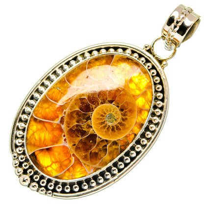 Ammonite Fossil Pendants handcrafted by Ana Silver Co - PD27258 - Photo 2