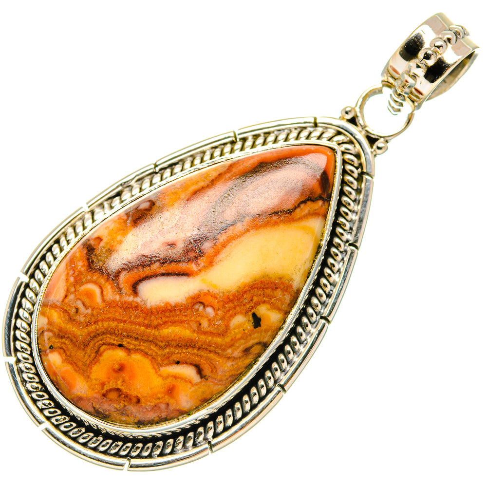 Crazy Lace Agate Pendants handcrafted by Ana Silver Co - PD27264 - Photo 2