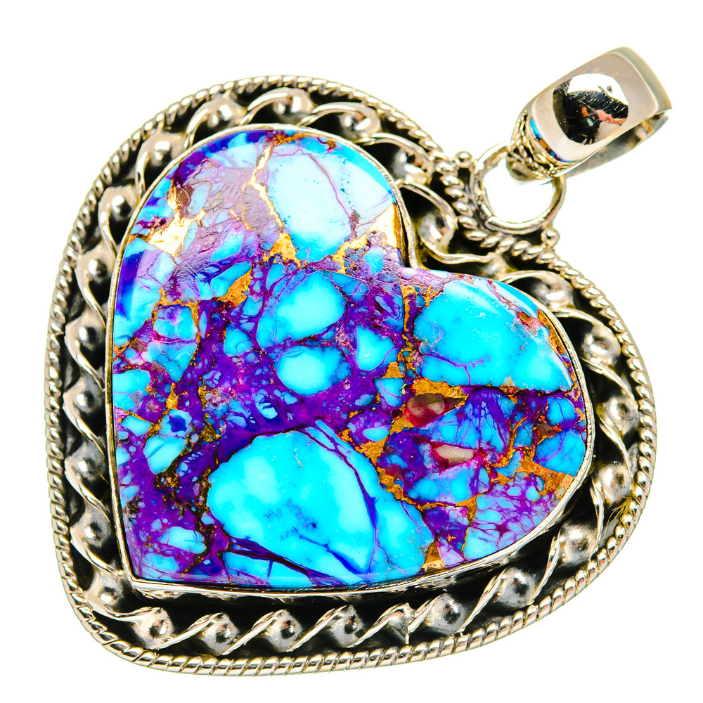 Purple Copper Composite Turquoise Pendants handcrafted by Ana Silver Co - PD27278 - Photo 2