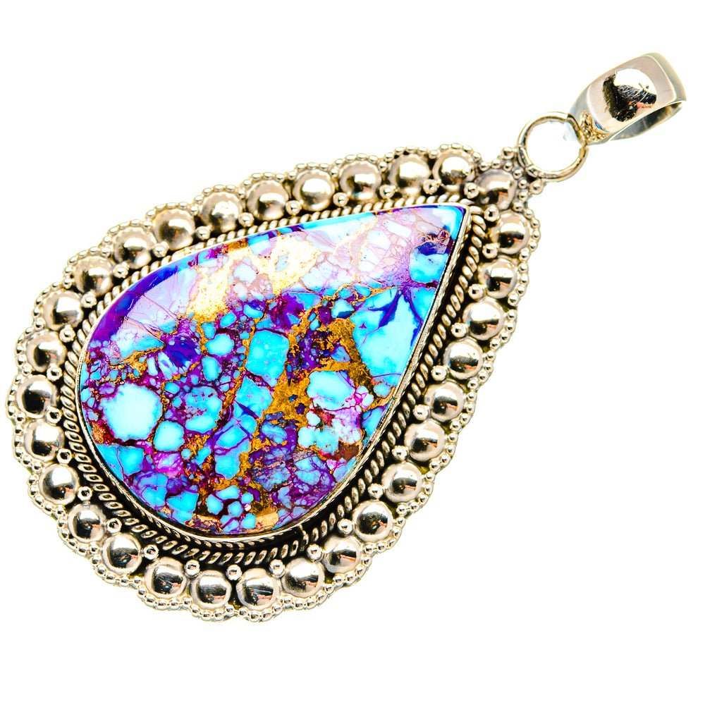 Purple Copper Composite Turquoise Pendants handcrafted by Ana Silver Co - PD27279 - Photo 2