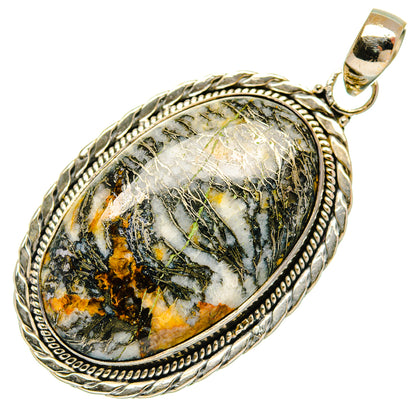 Pyrite Agate Pendants handcrafted by Ana Silver Co - PD27292 - Photo 2