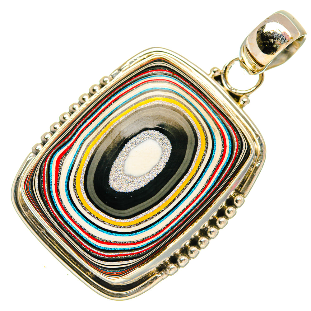 Fordite Pendants handcrafted by Ana Silver Co - PD27306 - Photo 2