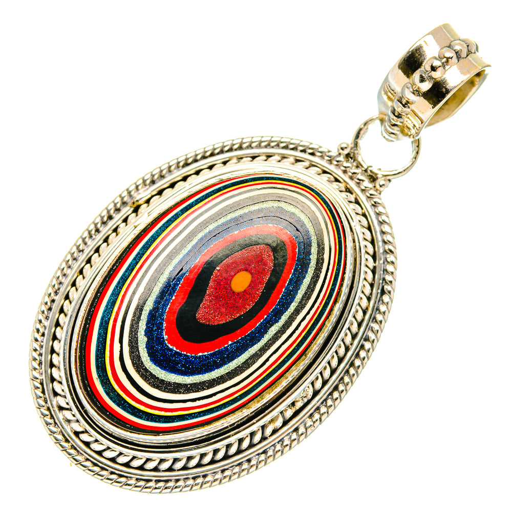 Fordite Pendants handcrafted by Ana Silver Co - PD27307 - Photo 2