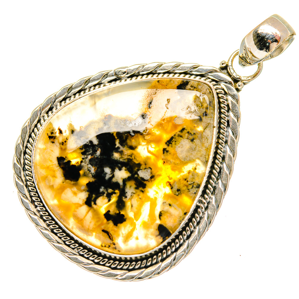 Plume Agate Pendants handcrafted by Ana Silver Co - PD27322 - Photo 2