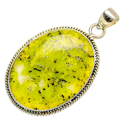 African Green Opal Pendants handcrafted by Ana Silver Co - PD27328 - Photo 2