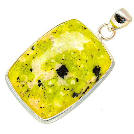 African Green Opal Pendants handcrafted by Ana Silver Co - PD27329 - Photo 2