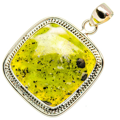 African Green Opal Pendants handcrafted by Ana Silver Co - PD27339 - Photo 2