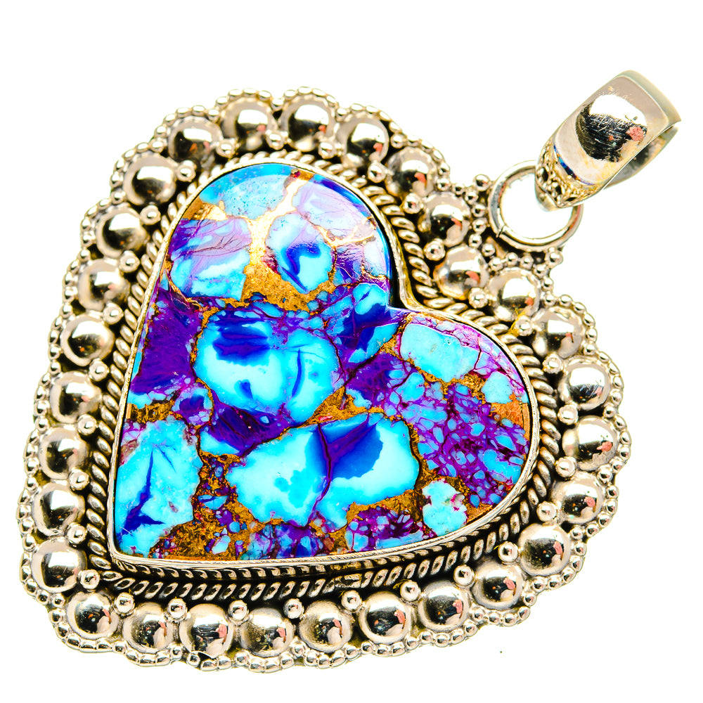 Purple Copper Composite Turquoise Pendants handcrafted by Ana Silver Co - PD27342 - Photo 2