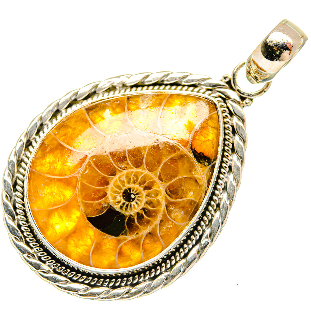 Ammonite Fossil Pendants handcrafted by Ana Silver Co - PD27343 - Photo 2