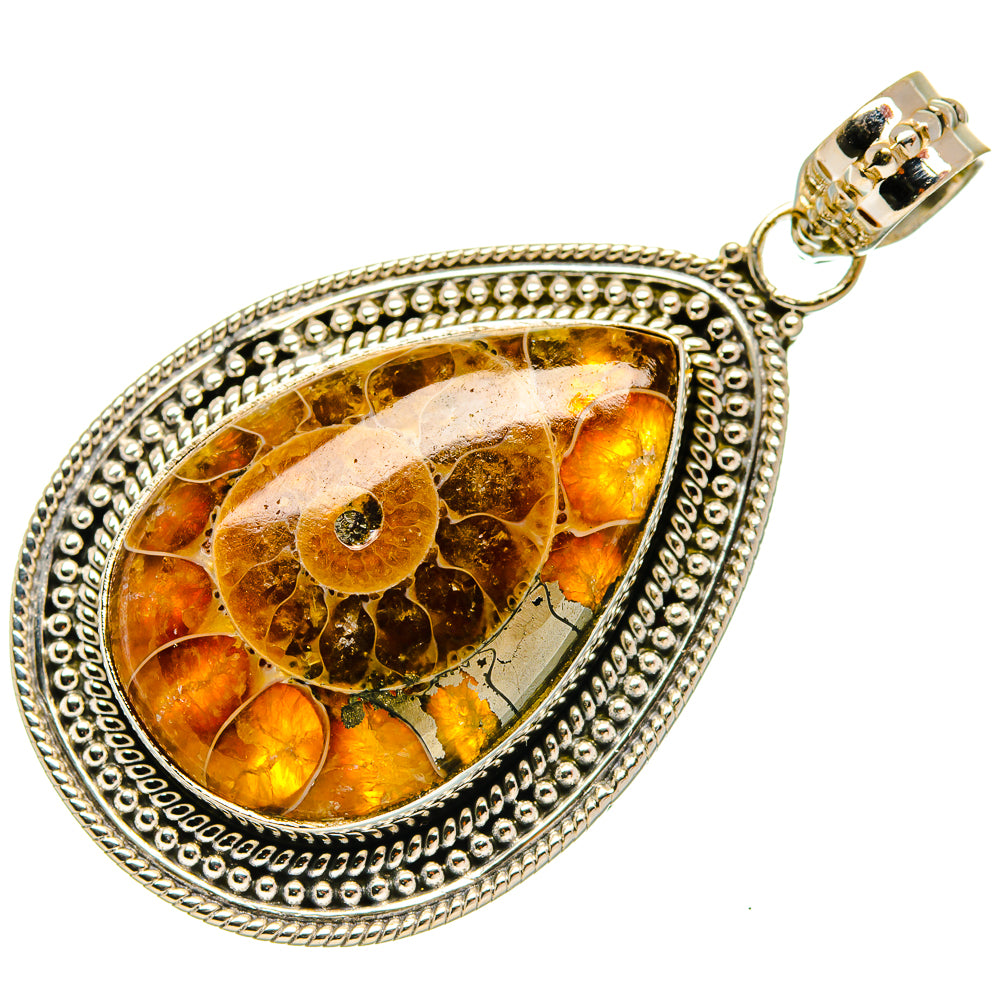 Ammonite Fossil Pendants handcrafted by Ana Silver Co - PD27344 - Photo 2
