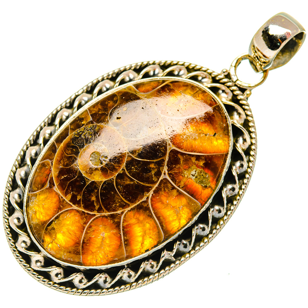 Ammonite Fossil Pendants handcrafted by Ana Silver Co - PD27346 - Photo 2