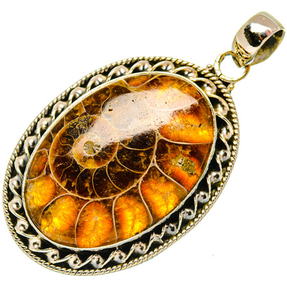 Ammonite Fossil Pendants handcrafted by Ana Silver Co - PD27346 - Photo 2