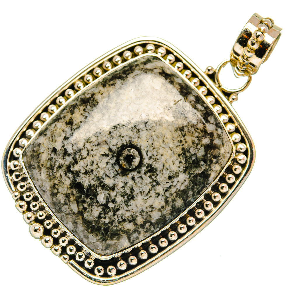 Moroccan Goniatite Fossil Pendants handcrafted by Ana Silver Co - PD27360 - Photo 2