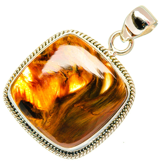 Golden Pietersite Pendants handcrafted by Ana Silver Co - PD27376 - Photo 2