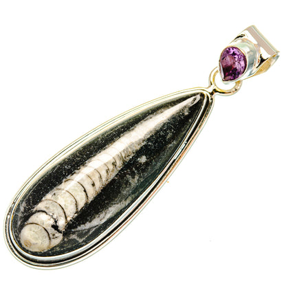 Orthoceras Fossil Pendants handcrafted by Ana Silver Co - PD27390 - Photo 2