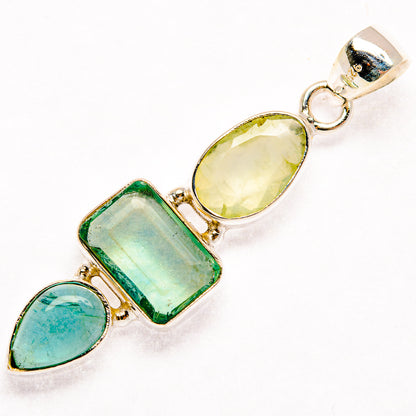 Aquamarine Pendants handcrafted by Ana Silver Co - PD27395 - Photo 2
