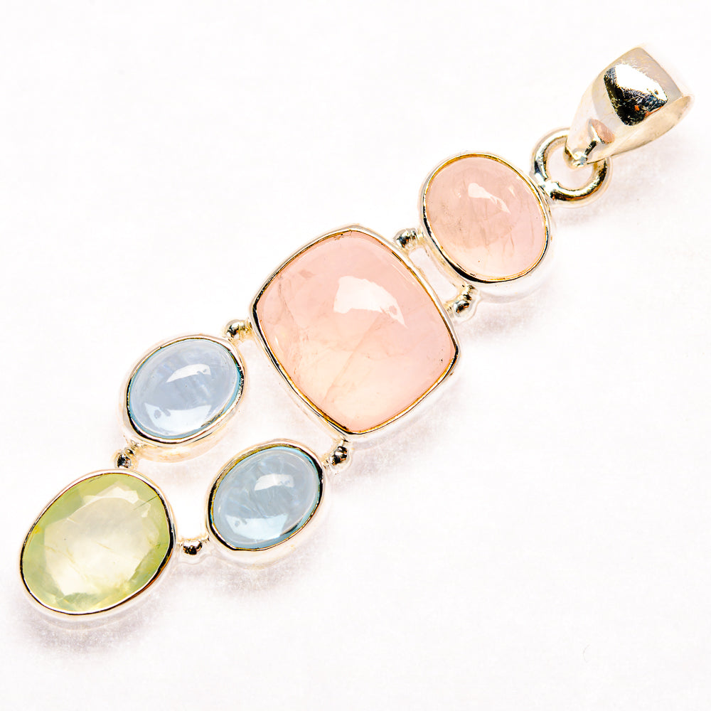 Rose Quartz Pendants handcrafted by Ana Silver Co - PD27401 - Photo 2
