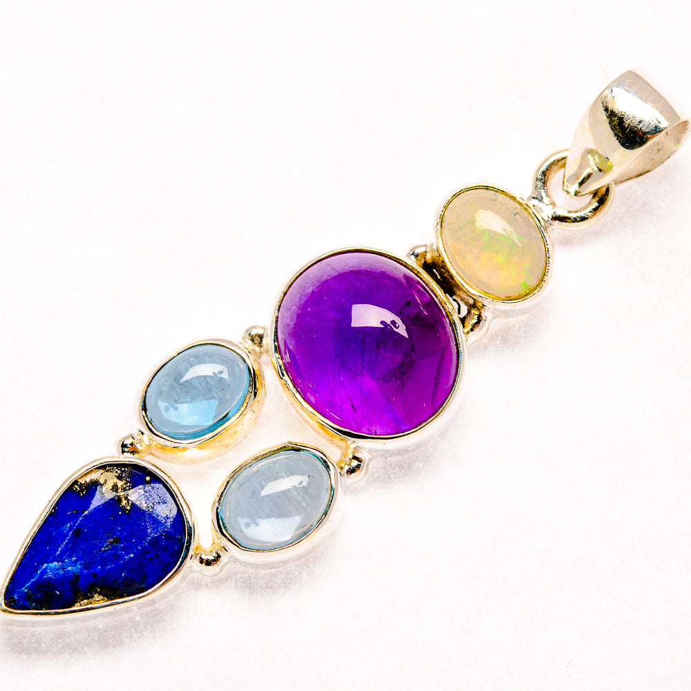 Lapis Lazuli Pendants handcrafted by Ana Silver Co - PD27403 - Photo 2