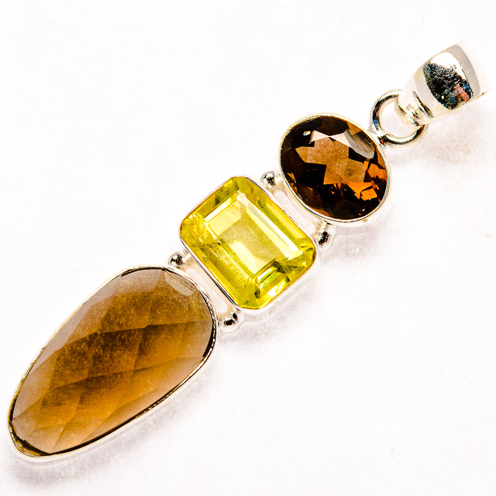 Smoky Quartz Pendants handcrafted by Ana Silver Co - PD27407 - Photo 2