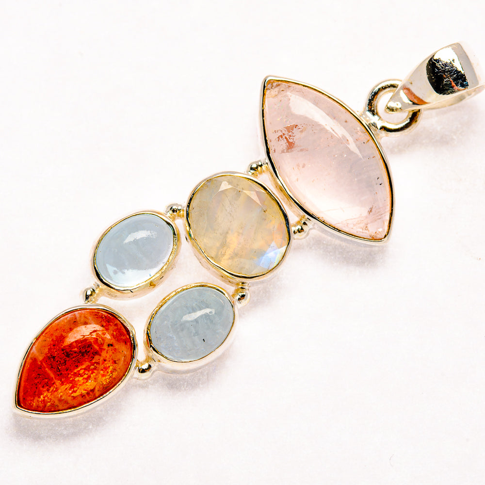 Rose Quartz Pendants handcrafted by Ana Silver Co - PD27412 - Photo 2