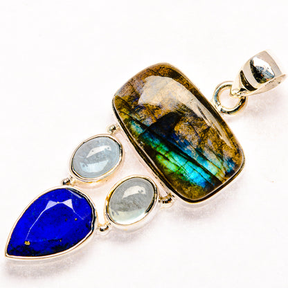 Labradorite Pendants handcrafted by Ana Silver Co - PD27418 - Photo 2