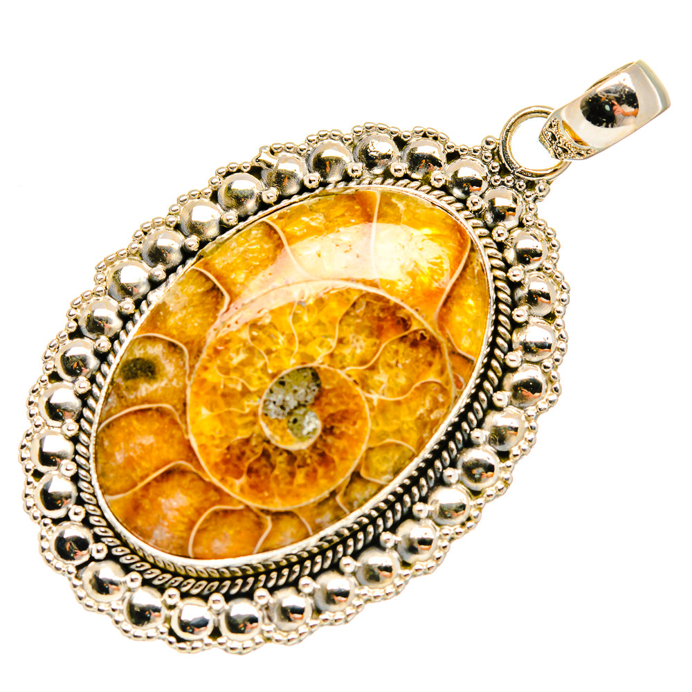 Ammonite Fossil Pendants handcrafted by Ana Silver Co - PD27423 - Photo 2
