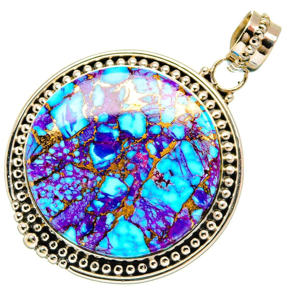 Purple Copper Composite Turquoise Pendants handcrafted by Ana Silver Co - PD27426 - Photo 2