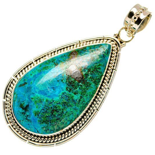 Chrysocolla Pendants handcrafted by Ana Silver Co - PD27451 - Photo 2