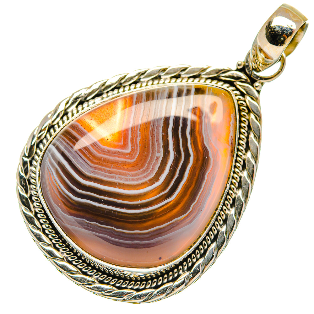 Botswana Agate Pendants handcrafted by Ana Silver Co - PD27464 - Photo 2