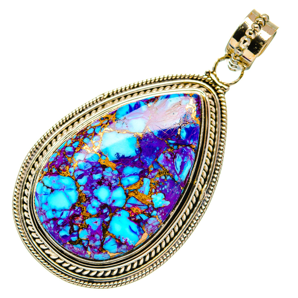 Purple Copper Composite Turquoise Pendants handcrafted by Ana Silver Co - PD27465 - Photo 2
