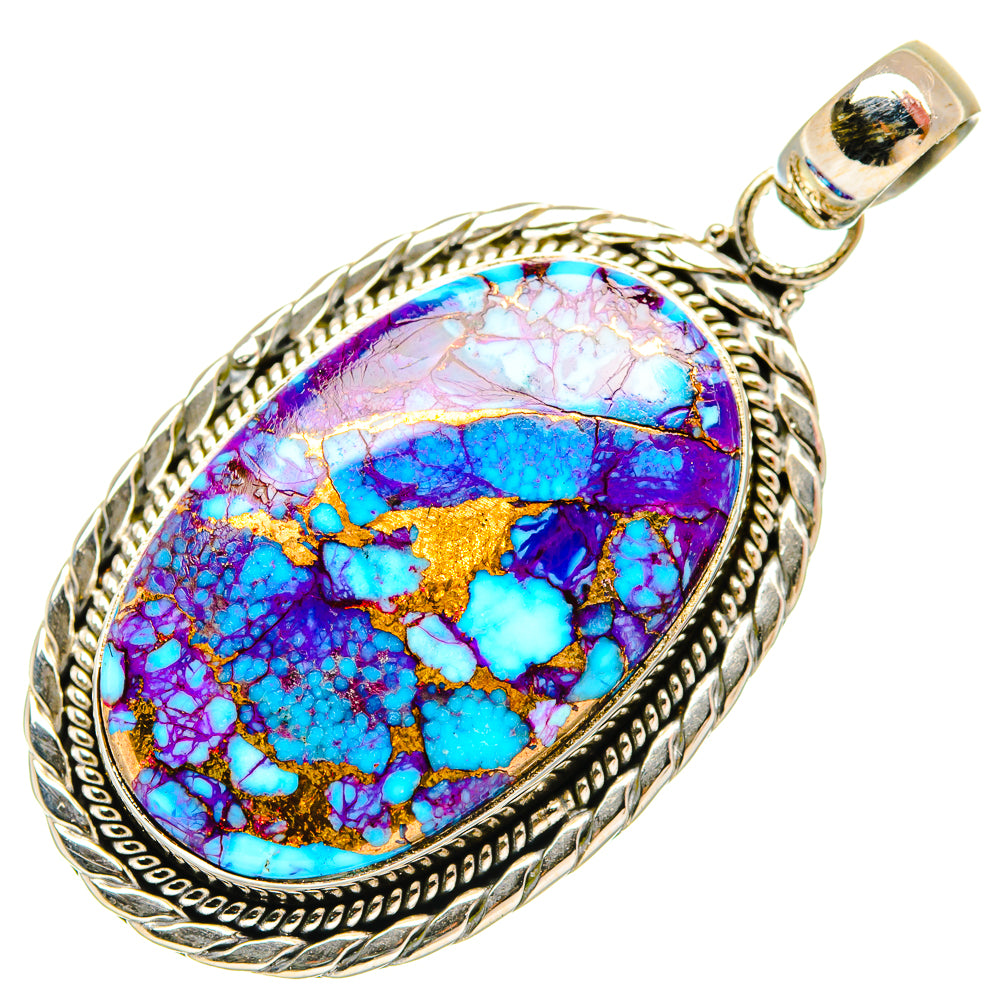Purple Copper Composite Turquoise Pendants handcrafted by Ana Silver Co - PD27466 - Photo 2