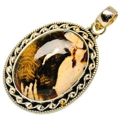 Peanut Wood Jasper Pendants handcrafted by Ana Silver Co - PD27477 - Photo 2