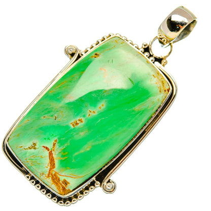 Lemon Chrysoprase Pendants handcrafted by Ana Silver Co - PD27481 - Photo 2