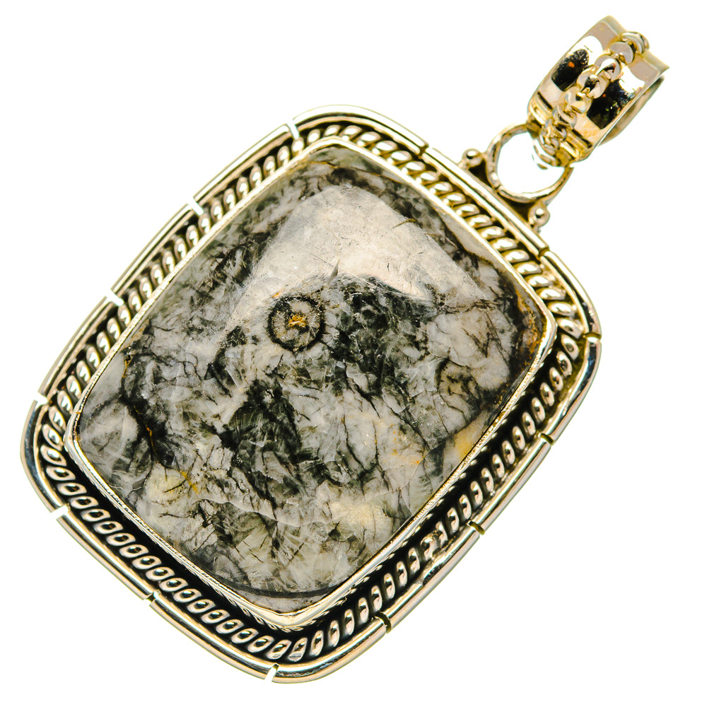 Moroccan Goniatite Fossil Pendants handcrafted by Ana Silver Co - PD27484 - Photo 2