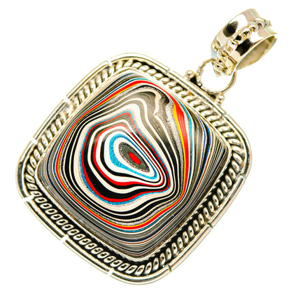 Fordite Pendants handcrafted by Ana Silver Co - PD27494 - Photo 2