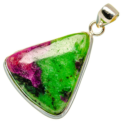 Ruby Zoisite Pendants handcrafted by Ana Silver Co - PD27509 - Photo 2