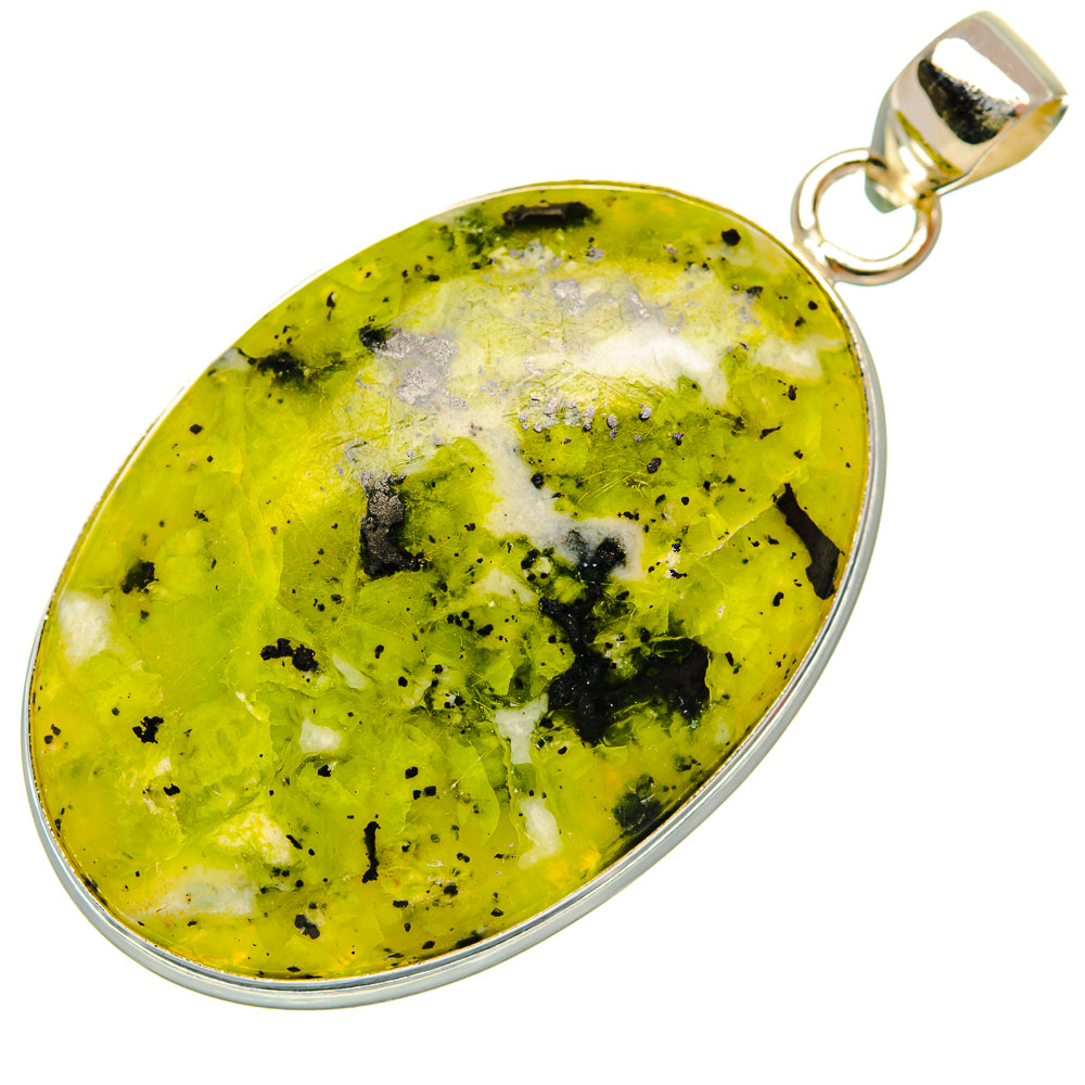 African Green Opal Pendants handcrafted by Ana Silver Co - PD27523 - Photo 2