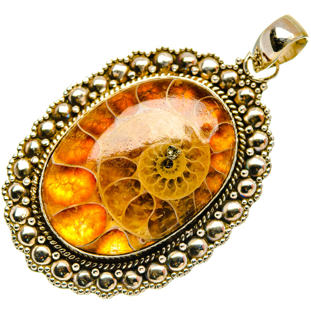 Ammonite Fossil Pendants handcrafted by Ana Silver Co - PD27524 - Photo 2