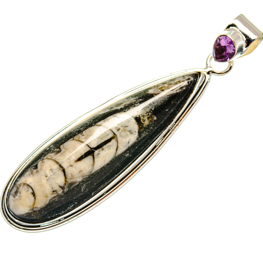 Orthoceras Fossil Pendants handcrafted by Ana Silver Co - PD27527 - Photo 2