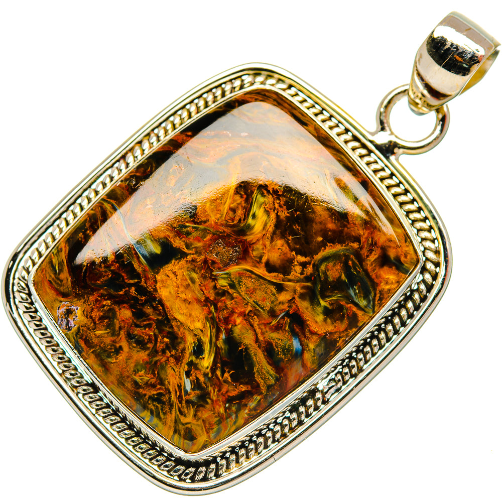Golden Pietersite Pendants handcrafted by Ana Silver Co - PD27542 - Photo 2