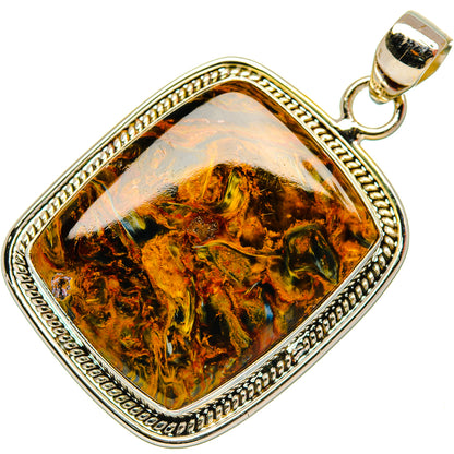Golden Pietersite Pendants handcrafted by Ana Silver Co - PD27542 - Photo 2
