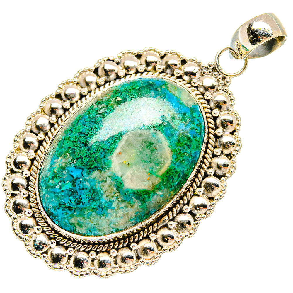 Chrysocolla Pendants handcrafted by Ana Silver Co - PD27588 - Photo 2