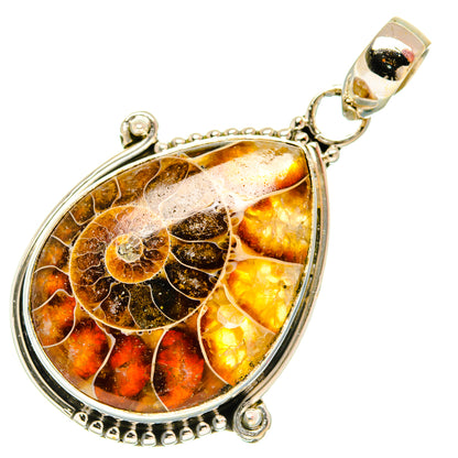 Ammonite Fossil Pendants handcrafted by Ana Silver Co - PD27598 - Photo 2